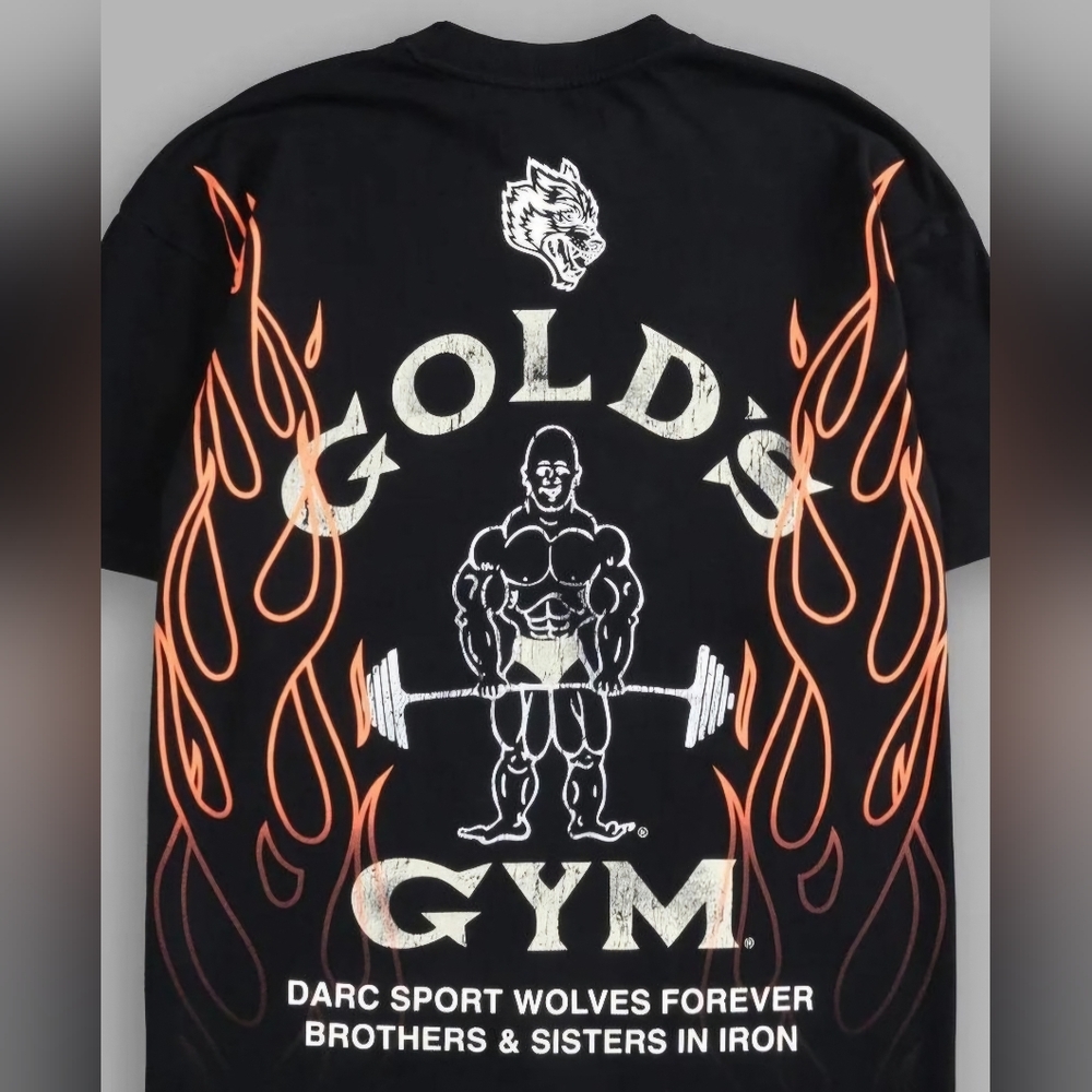 Darc Sport x Gold's Gym Crossover L Oversized Blk Tee